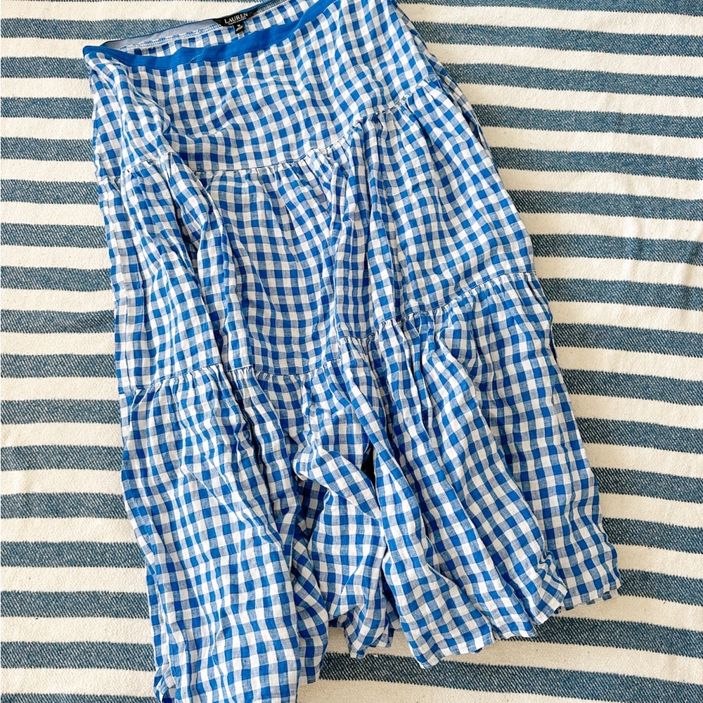 Blue Gingham Women's Skirt